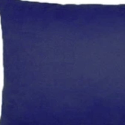 Set Of Two 12" X 20" Navy Blue Polyester Zippered Pillow Cover