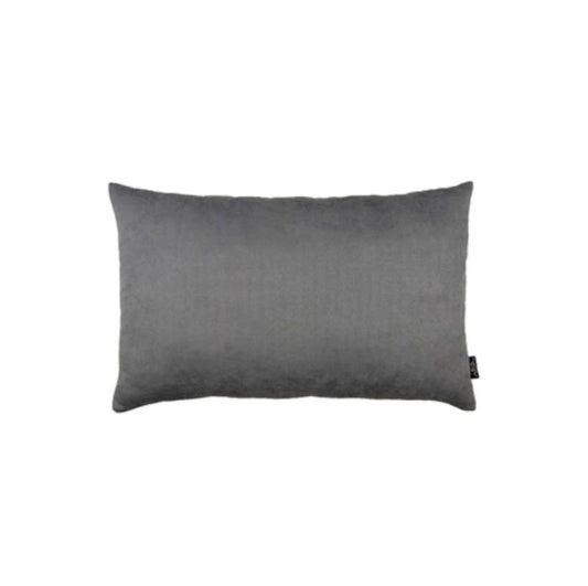 Set Of Two 12" X 20" Gray Zippered Polyester Lumbar Pillow Cover