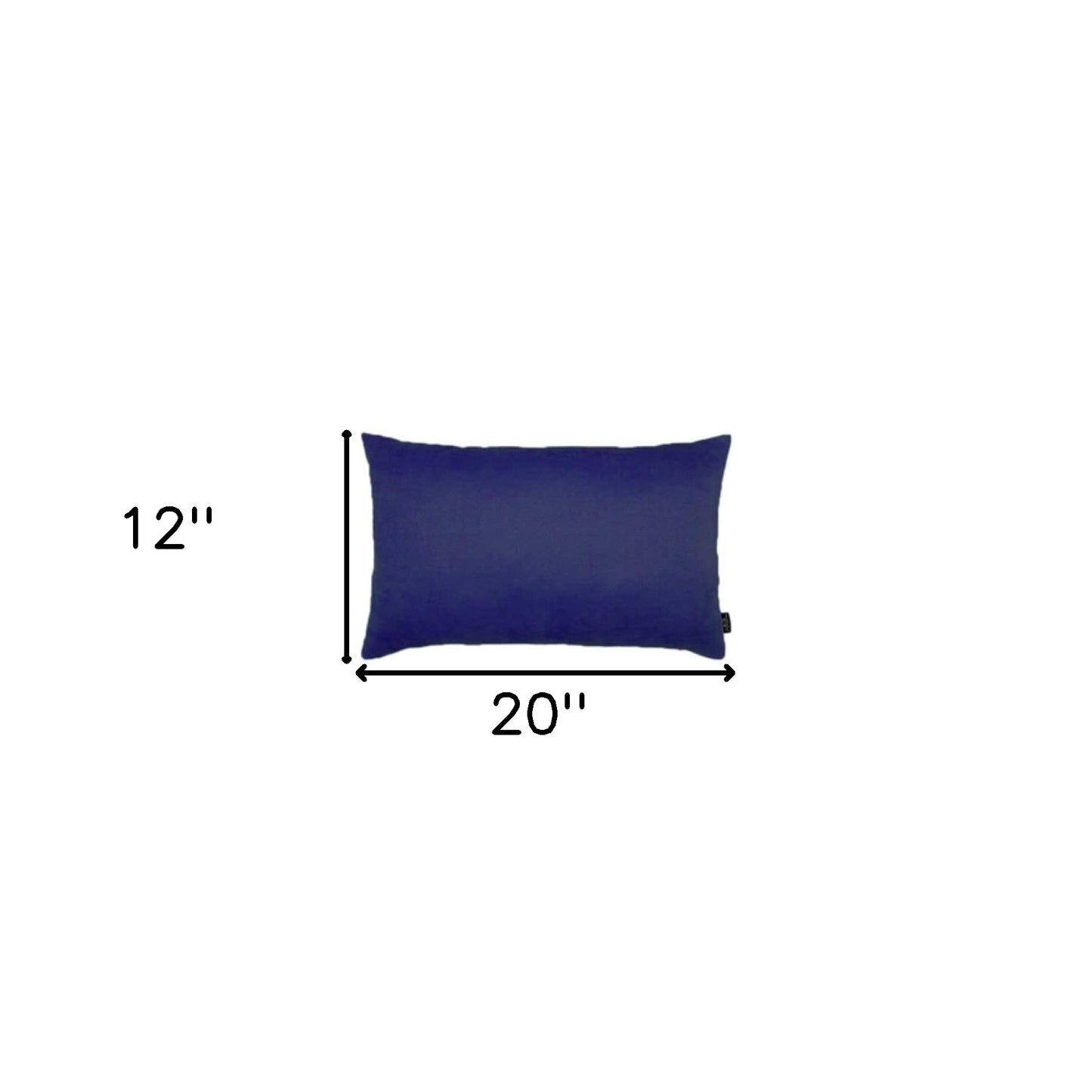 Set of Two 12" X 20" Sapphire Blue Lumbar Throw Pillow Covers