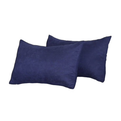 Set of Two 12" X 20" Sapphire Blue Lumbar Throw Pillow Covers