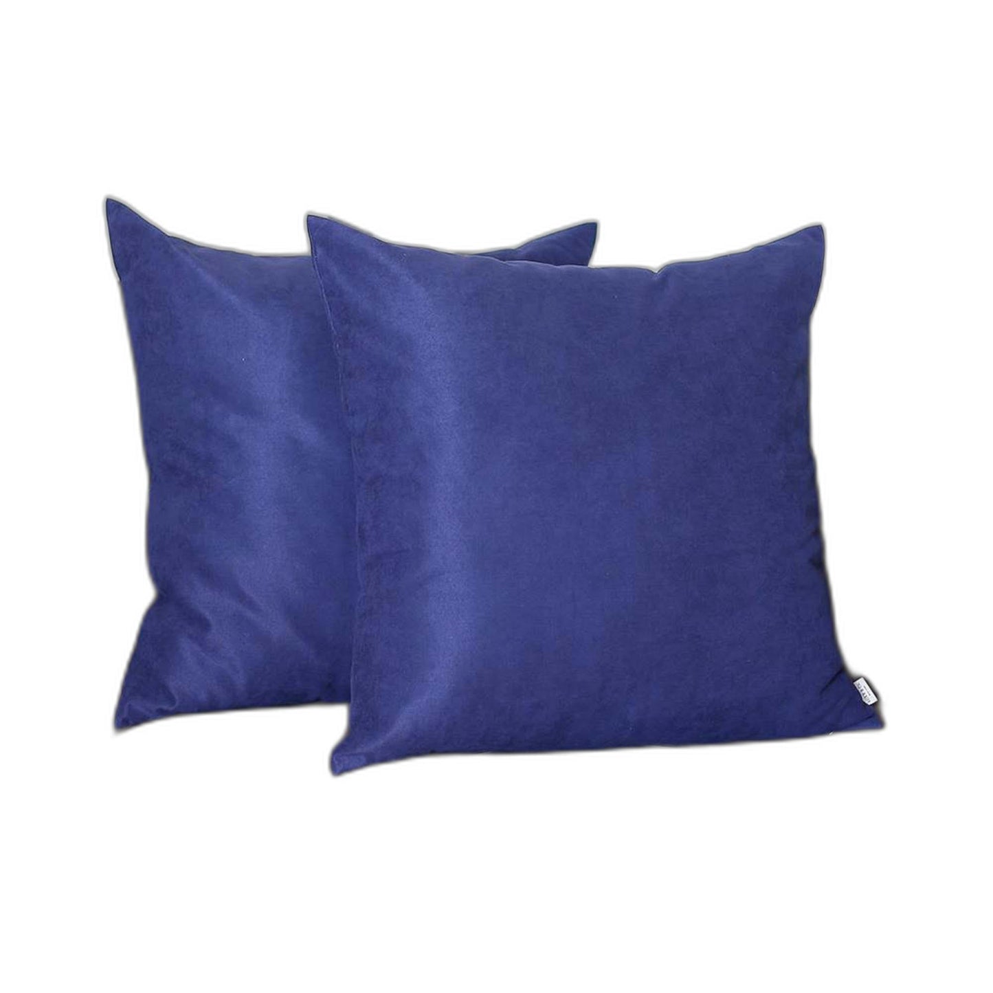 Set Of Two 26" X 26" Navy Blue Polyester Zippered Pillow Cover