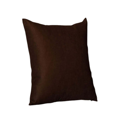 Set Of Four 18" X 18" Brown Polyester Zippered Pillow Cover