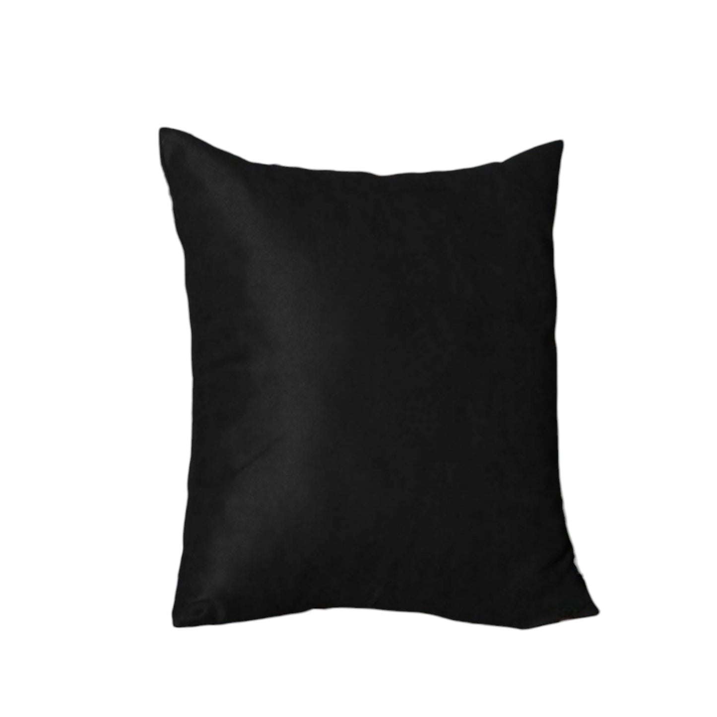 Set Of Four 20" X 20" Black Polyester Zippered Pillow Cover