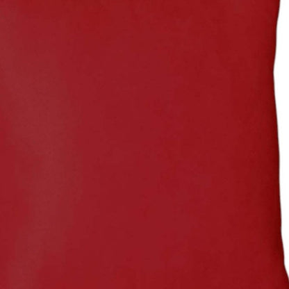 Set of Four 20" Red Fabric Throw Pillow Covers