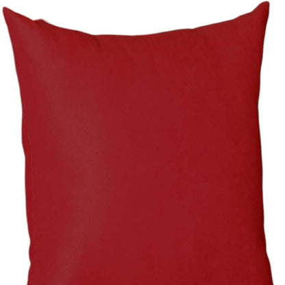 Set of Four 20" Red Fabric Throw Pillow Covers