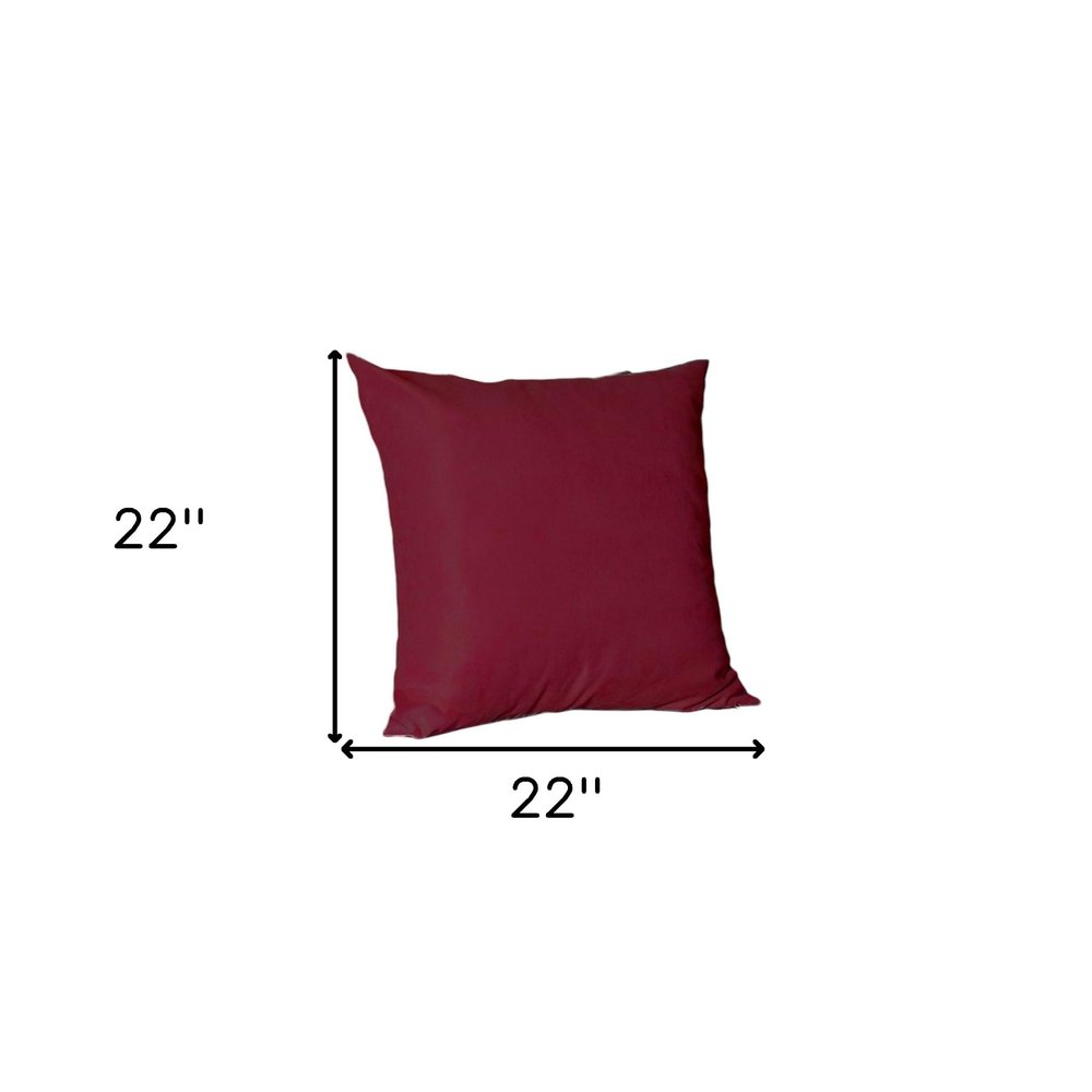 Set of Four 22" Red Throw Pillow Covers