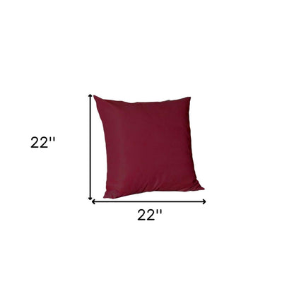 Set of Four 22" Red Throw Pillow Covers