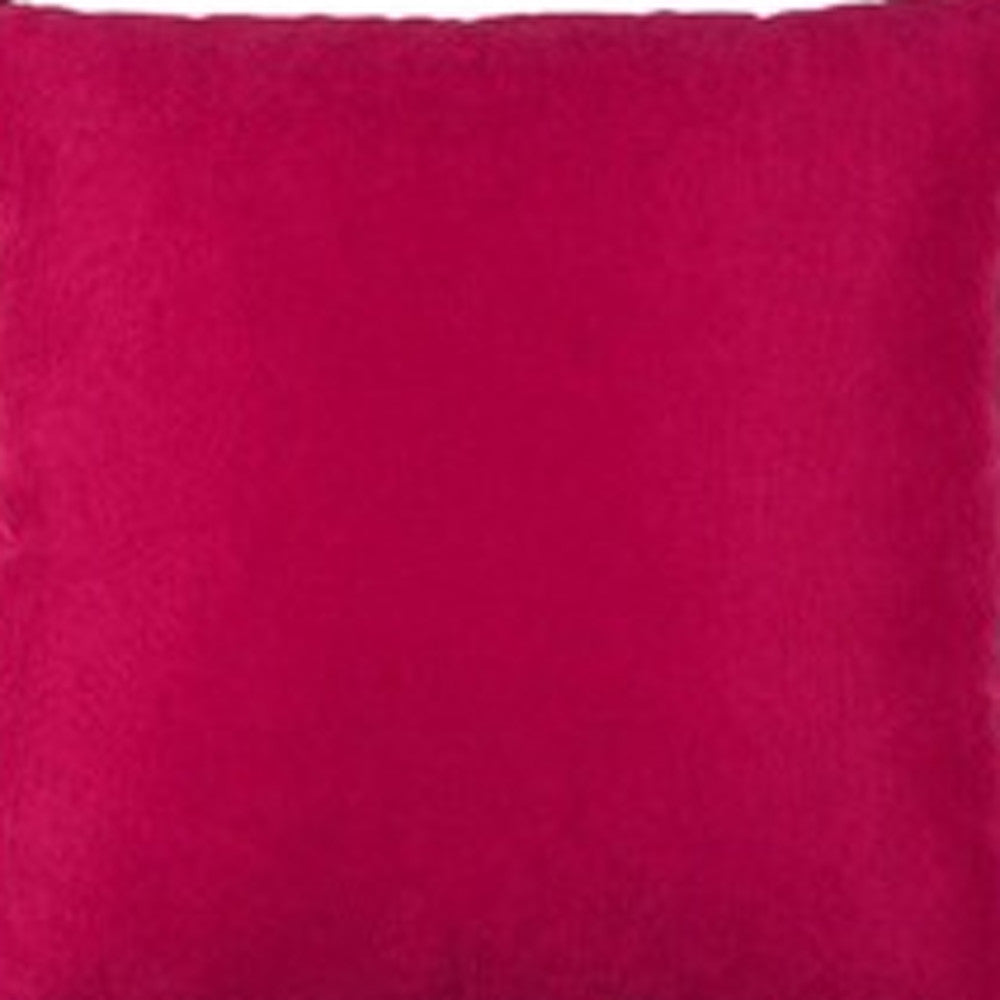 Set Of Four 22" X 22" Pink Polyester Zippered Pillow Cover