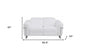 Two Piece White Italian Leather Five Person Seating Set