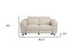 Two Piece Indoor Beige Italian Leather Five Person Seating Set