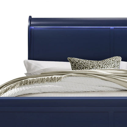 Blue King Bed Frame With No