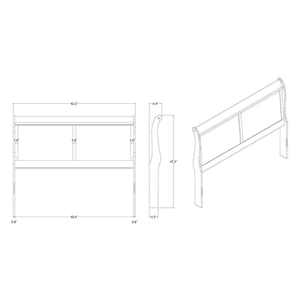 Blue Upholstered Queen Bed Frame With No