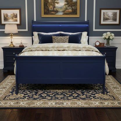 Blue Queen Bed Frame With No