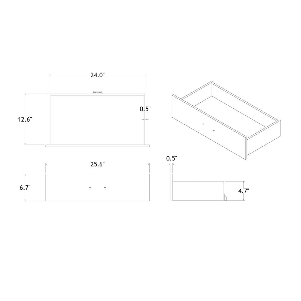 59" White Solid Wood Lighted Six Drawer Double Dresser