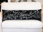 46" Black Aspen Nighttime Skyline Lumbar Decorative Pillow