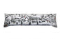 14" X 45" Cream Aspen Daylight Skyline Lumbar Decorative Pillow