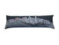 46" Black Chicago Nighttime Skyline Lumbar Decorative Pillow