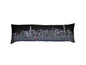 46" Black Hong Kong Nighttime Skyline Lumbar Decorative Pillow