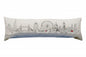 14" X 45" Cream London Daylight Skyline Lumbar Decorative Pillow