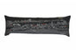14" X 46" Dark Gray And White New Orleans Nighttime Skyline Lumbar Decorative Pillow