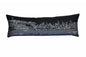 46" Black Philadelphia Nighttime Skyline Lumbar Decorative Pillow