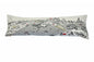 14" X 46" Cream Pittsburgh Daylight Skyline Lumbar Decorative Pillow