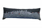 14" X 46" Dark Gray And White Seattle Nighttime Skyline Lumbar Decorative Pillow