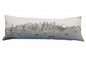 14" X 46" Cream Seattle Daylight Skyline Lumbar Decorative Pillow