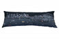 14" X 46" Dark Gray And White Sydney Nighttime Skyline Lumbar Decorative Pillow