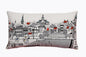 14" X 24" Cream Annapolis Daylight Skyline Lumbar Decorative Pillow