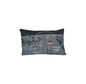 14" X 24" Dark Gray And White Chesapeake Nighttime Skyline Lumbar Decorative Pillow