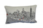 14" X 24" Cream Chicago Daylight Skyline Lumbar Decorative Pillow