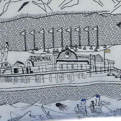 14" X 24" Cream Hometown Pride Wool Lumbar Throw Pillow