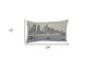 14" X 24" Cream Hometown Pride Wool Lumbar Throw Pillow