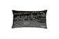 14" X 24" Black Gray and White Hometown Pride Wool Lumbar Throw Pillow