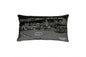 14" X 24" Dark Gray And White New Orleans Nighttime Skyline Lumbar Decorative Pillow