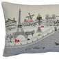 14" X 24" Cream Hometown Pride Wool Lumbar Throw Pillow