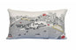 14" X 24" Cream Pittsburgh Daylight Skyline Lumbar Decorative Pillow