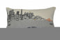 14" X 24" Cream San Francisco Daylight Skyline Lumbar Decorative Pillow