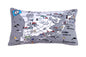 25" White Jersey Shore Daylight Skyline Lumbar Decorative Pillow