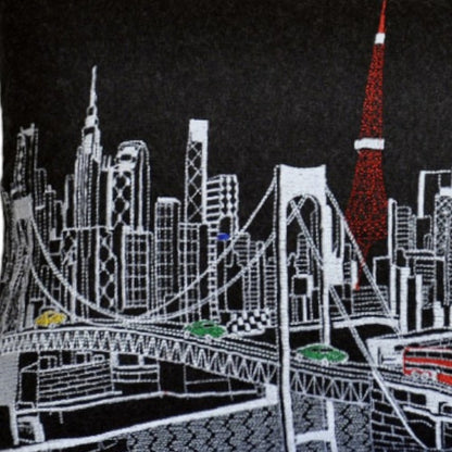 14" X 24" Black Gray and White Hometown Pride Wool Lumbar Throw Pillow