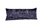 14" X 35" Dark Gray And White Austin Nighttime Skyline Lumbar Decorative Pillow