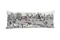 14" X 35" Cream Austin Daylight Skyline Lumbar Decorative Pillow