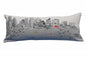 14" X 35" Cream Boston Daylight Skyline Lumbar Decorative Pillow