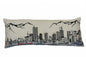 14" X 35" Cream Denver Daylight Skyline Lumbar Decorative Pillow