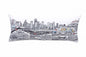 14" X 35" Cream Houston Daylight Skyline Lumbar Decorative Pillow