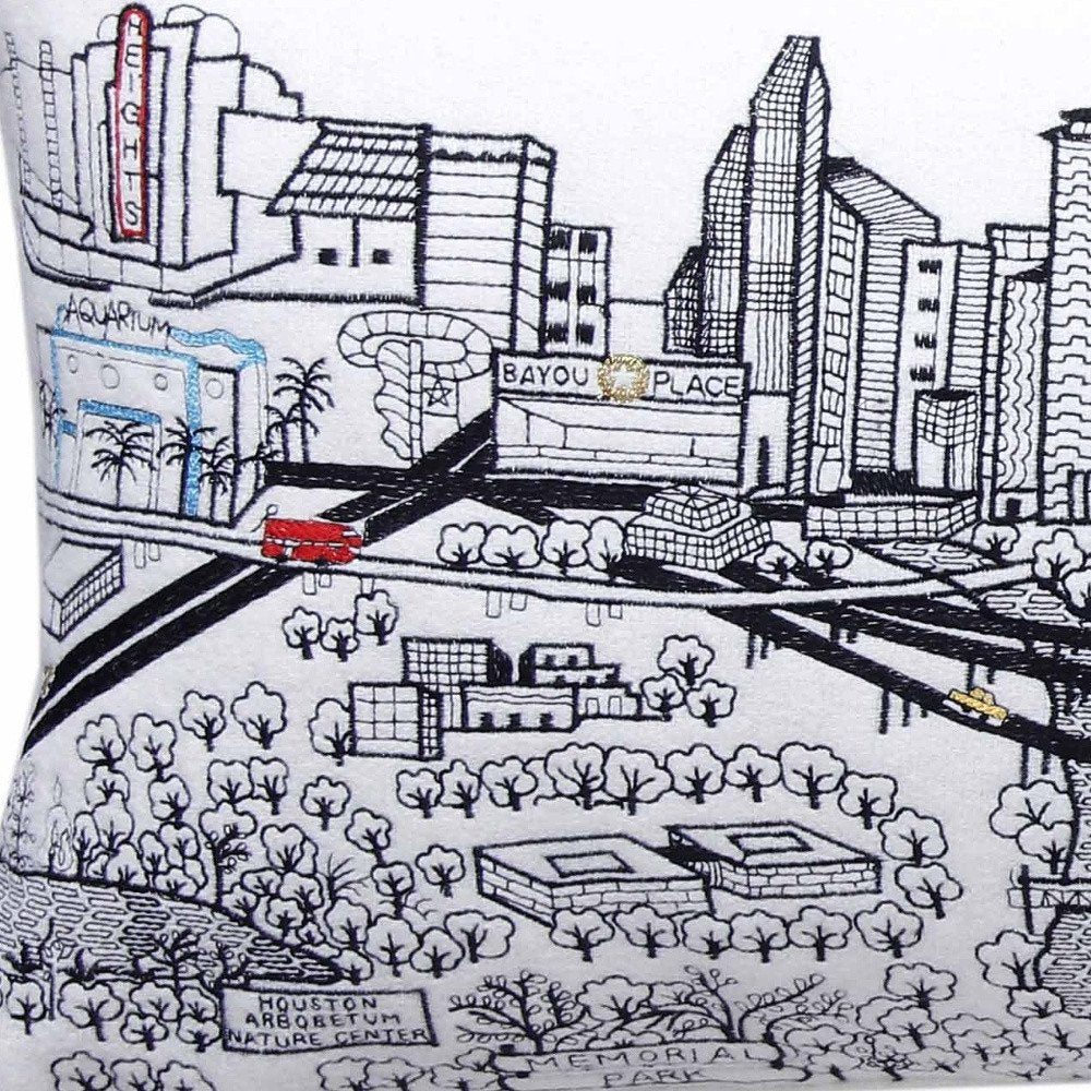 14" X 35" Cream Hometown Pride Wool Lumbar Throw Pillow