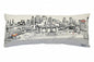 14" X 35" Cream Kansas City Daylight Skyline Lumbar Decorative Pillow