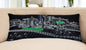 35" Black Lexington Nighttime Skyline Lumbar Decorative Pillow