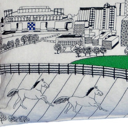 14" X 35" Cream Hometown Pride Wool Lumbar Throw Pillow